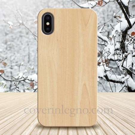 Cover in Legno Iphone X-XS personalizzabile con foto incisione